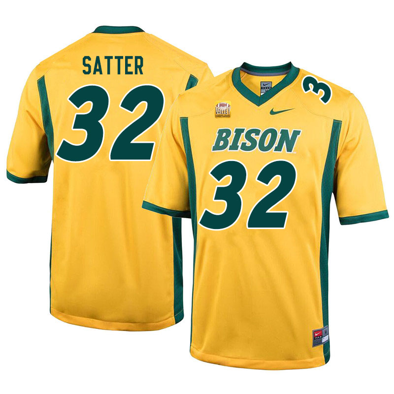 Men #32 Ty Satter North Dakota State Bison College Football Jerseys Sale-Yellow - Click Image to Close